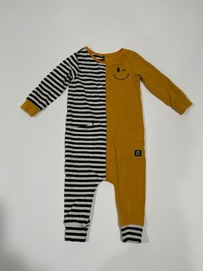 Rags To Raches Long Sleeve Striped Romper